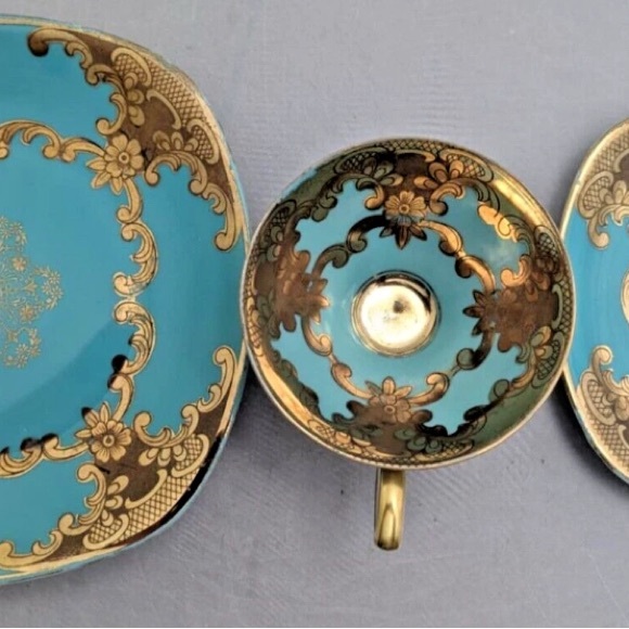 Ceramic Art Piece set - Tiffany & Gold - Picture 5 of 7